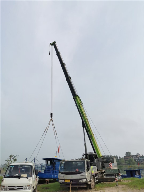 高台县桥梁建设吊装案例